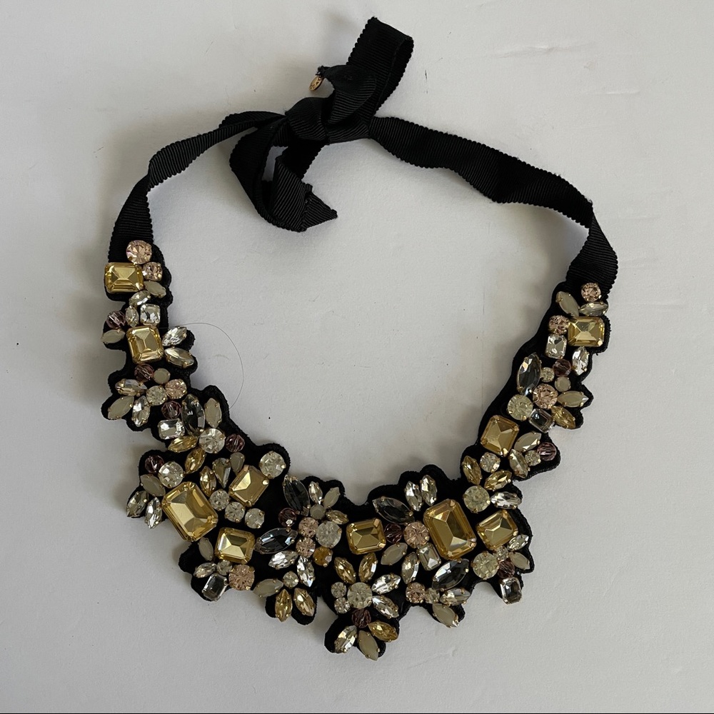 J. Crew Collar Gold Silver Crystal Necklace